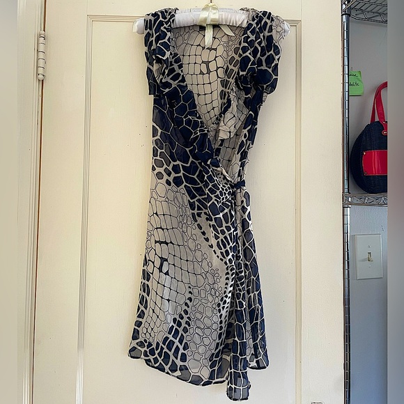 Allsaints silk wrap dress size 8 - Picture 1 of 9